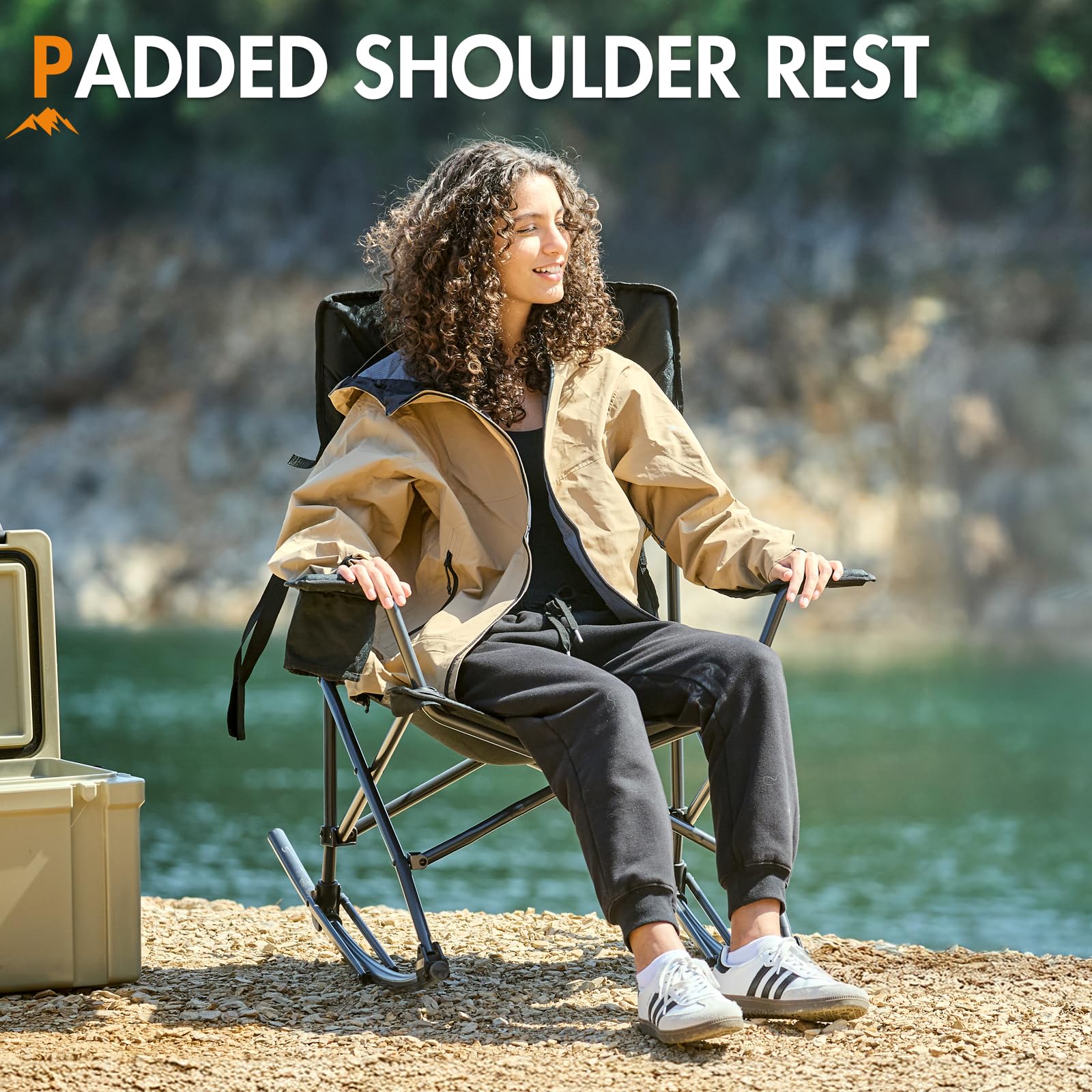 Portal Outdoor Rocking Chair heavy-duty-steel-frame ensures sturdy outdoor use
