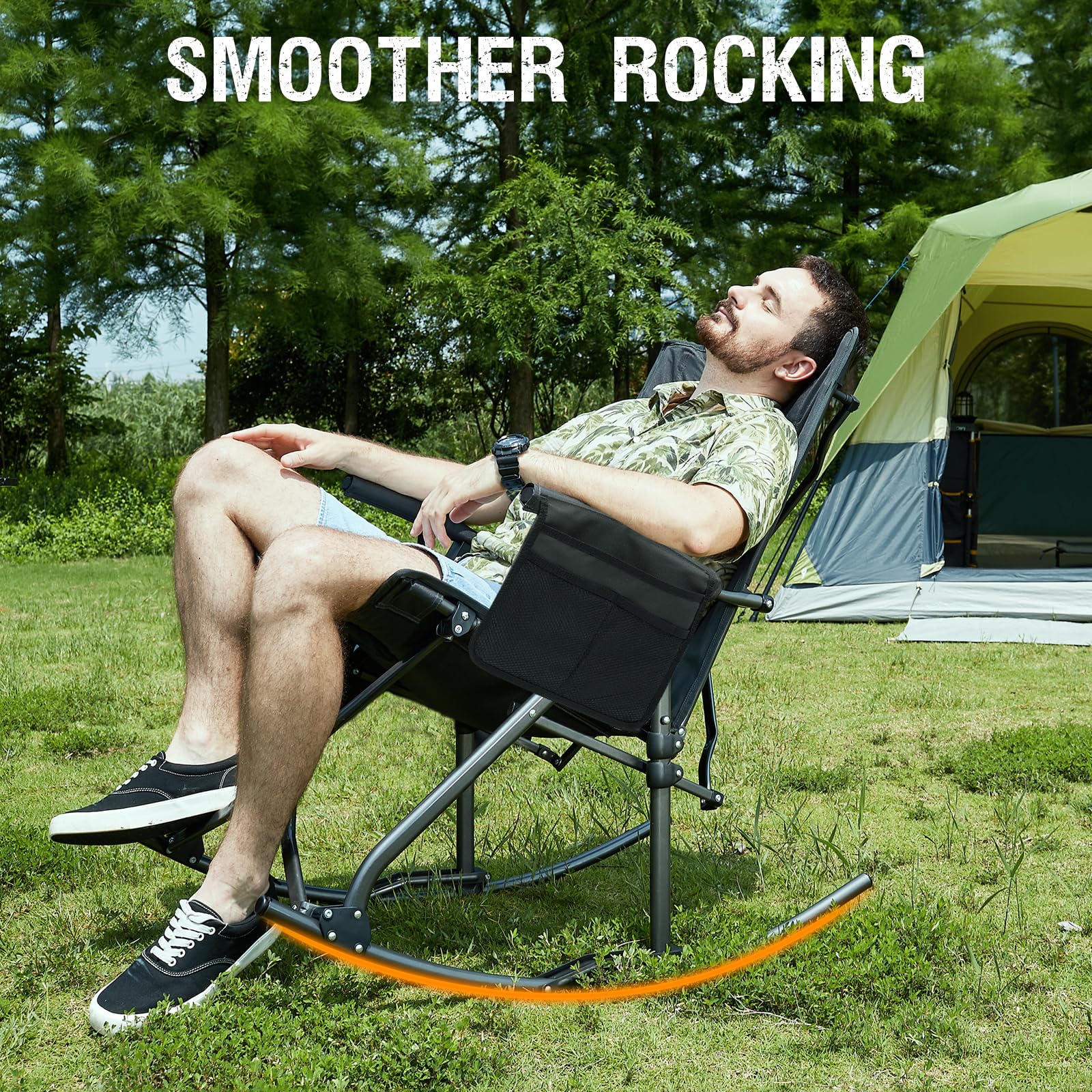 Portal Oversized Rocking Chair supports up to 400 lbs for versatile seating.