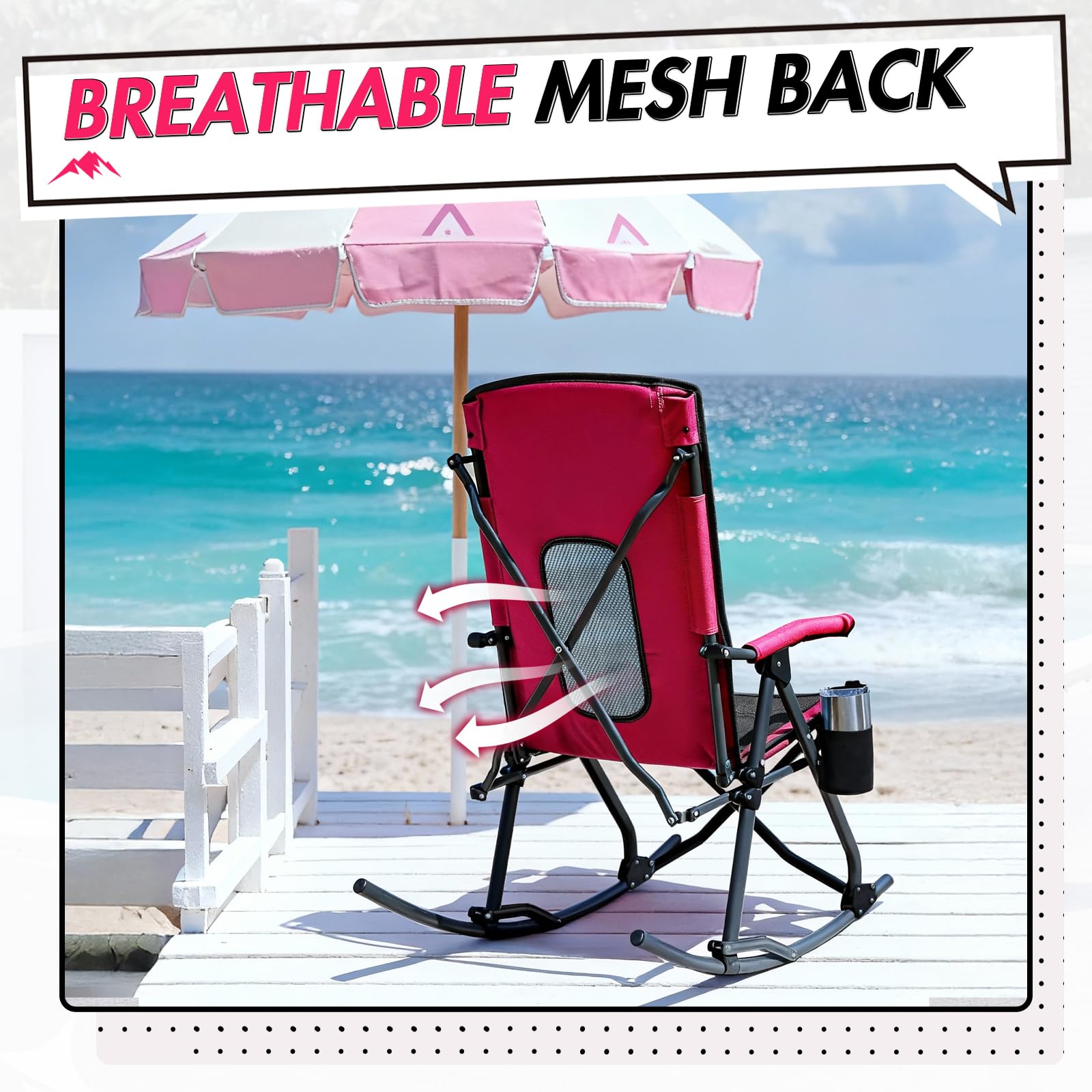 Portal hot pink color adds cheerful style to patio, lawn, or outdoor gatherings.