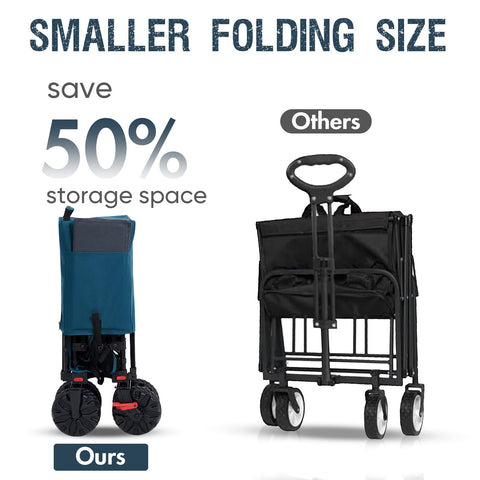 Portal wagon features side pockets and cup holders for small items.