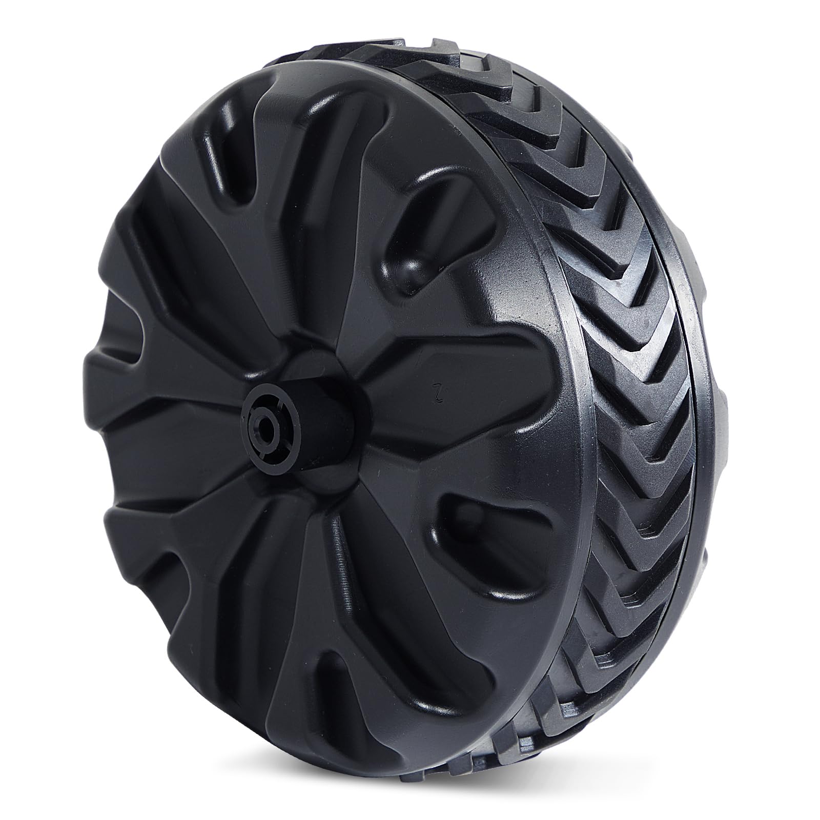 Portal wagon wheels 3-4inch-wide profile for stability on rough terrain