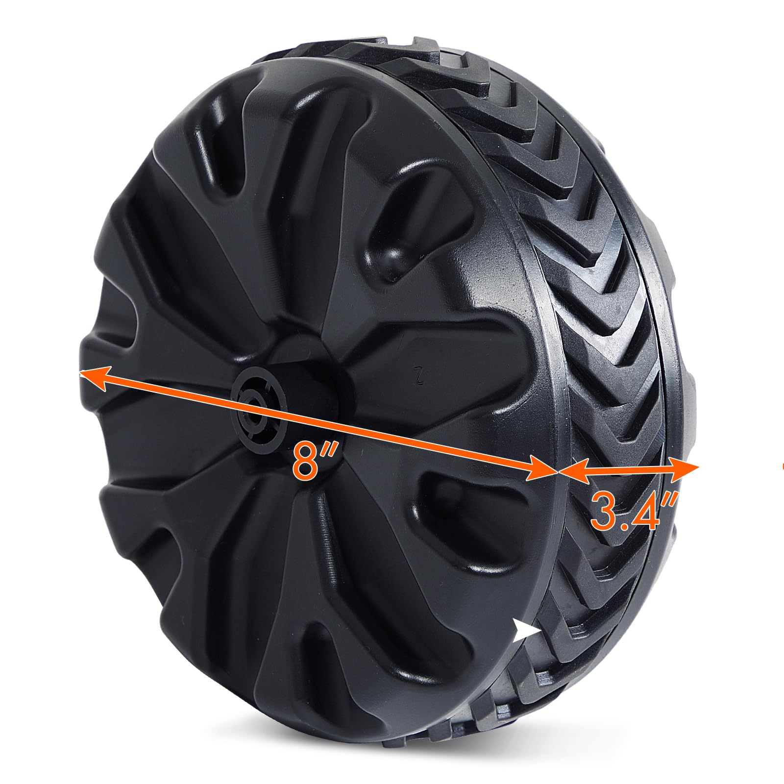 Portal wagon wheels with TPR tread for solid traction