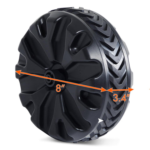 Portal wagon wheels with TPR tread for solid traction