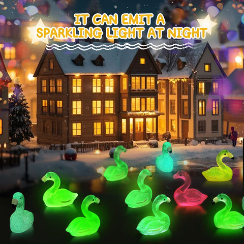 PoseablePals aquarium ornaments flamingos add color and glow