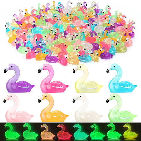 PoseablePals luminous flamingos 32pc setup glows softly for night garden displays