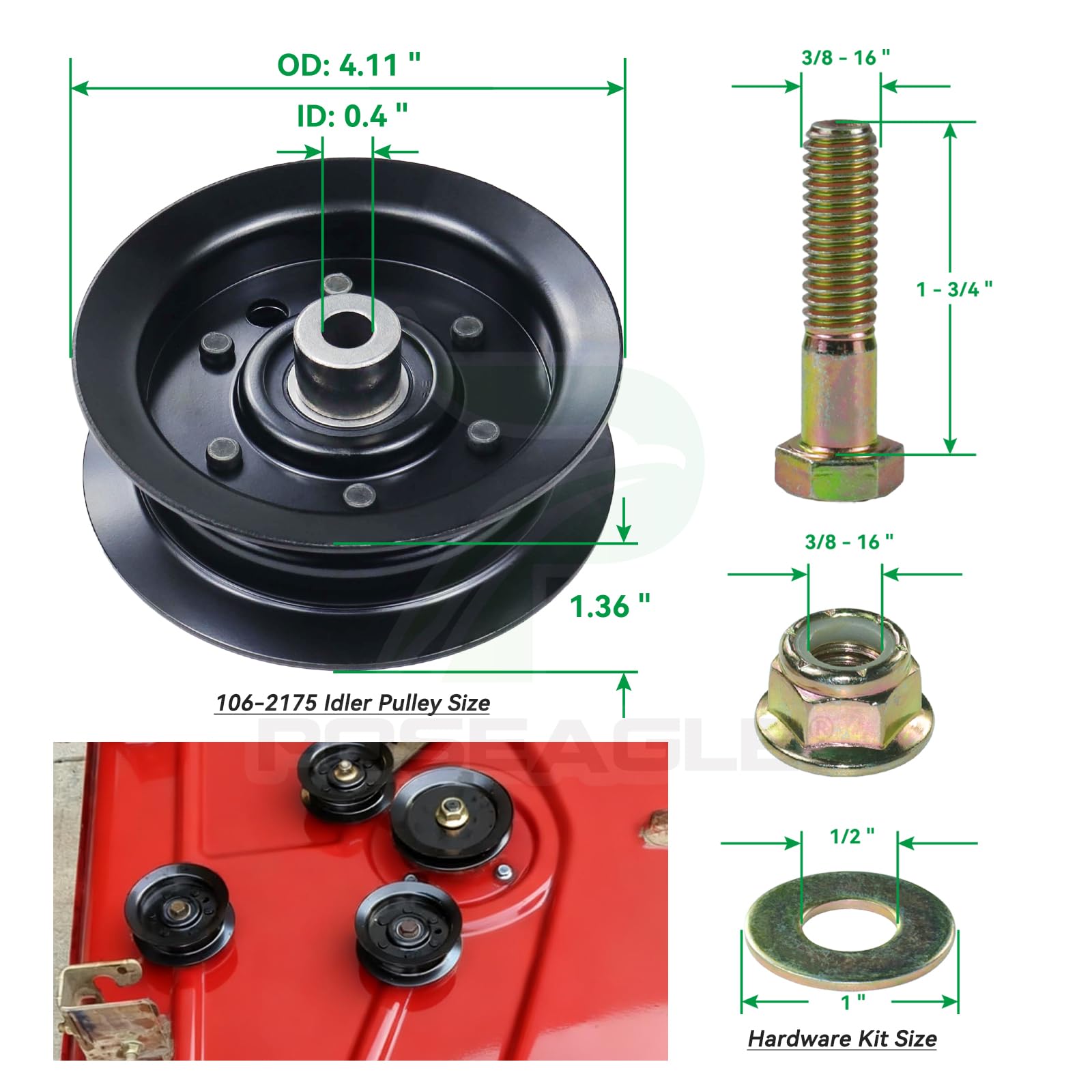 POSEAGLE 119-8820 belt 1/2x142 offers reliable performance and quick replacement.