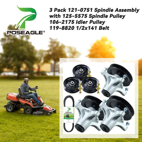 POSEAGLE 125-5575 spindle-pulley for Toro mowers improves belt drive efficiency.