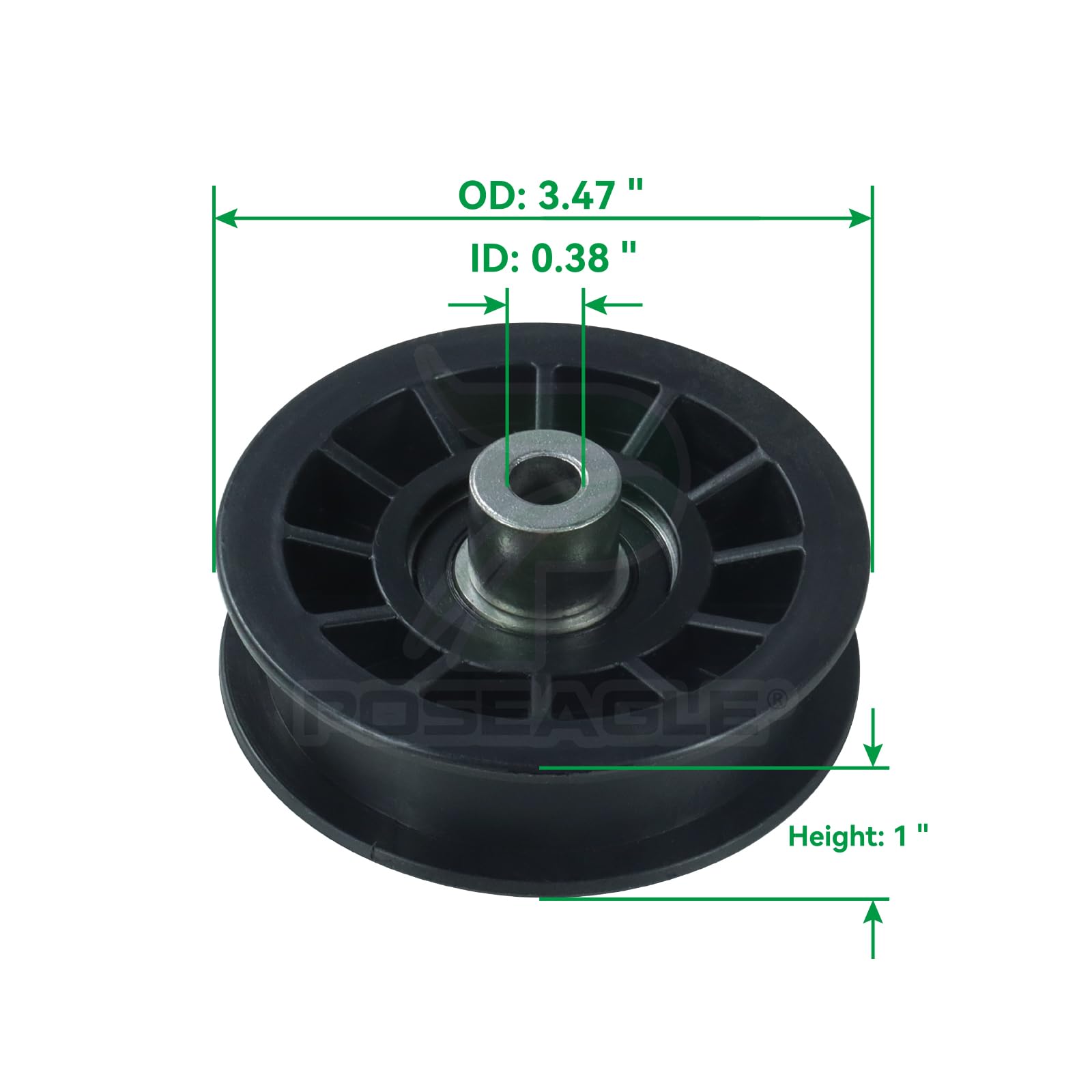 POSEAGLE belt 92in length 1/2in width supports smooth mowing with pulleys.