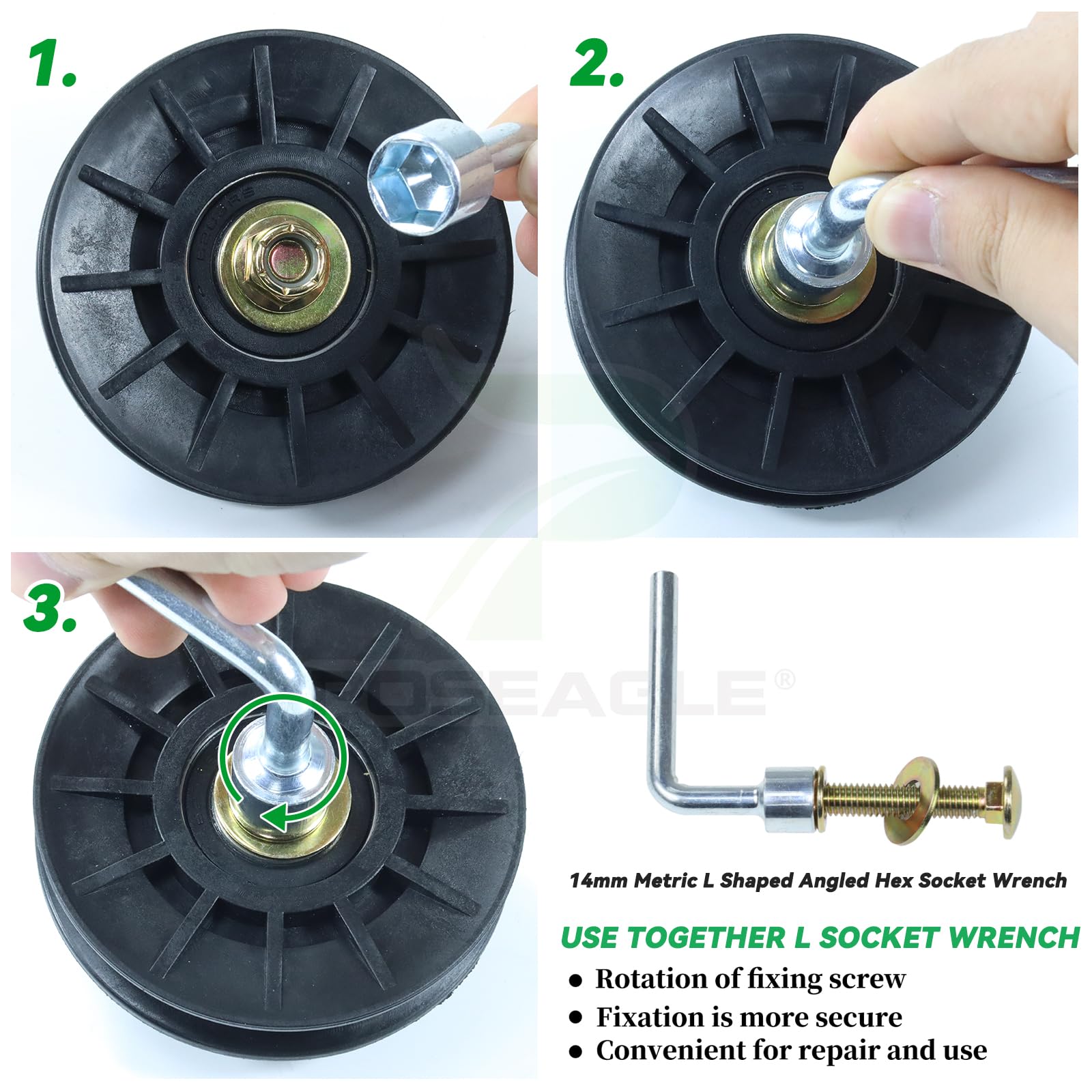 POSEAGLE compatibility with Poulan PB series tractors enables straightforward maintenance.