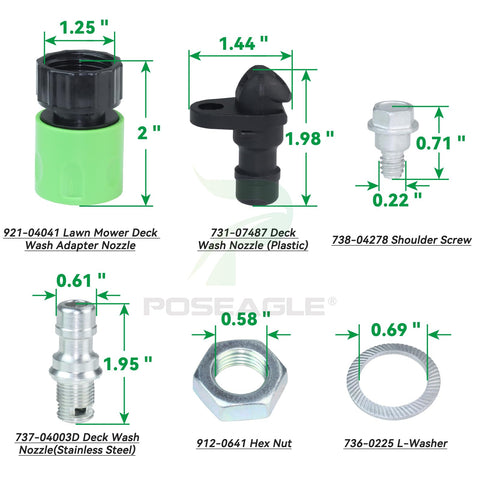 POSEAGLE stainless steel deck wash nozzle close-up for durable use
