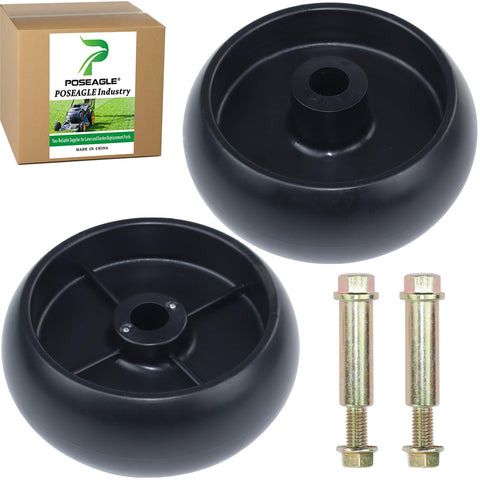 POSEAGLE GX10168 deck wheel close-up highlighting durable polypropylene construction.