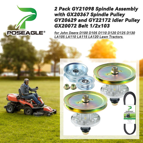 POSEAGLE gx20367 spindle pulley demonstrates compatible routing for reliable belt drive