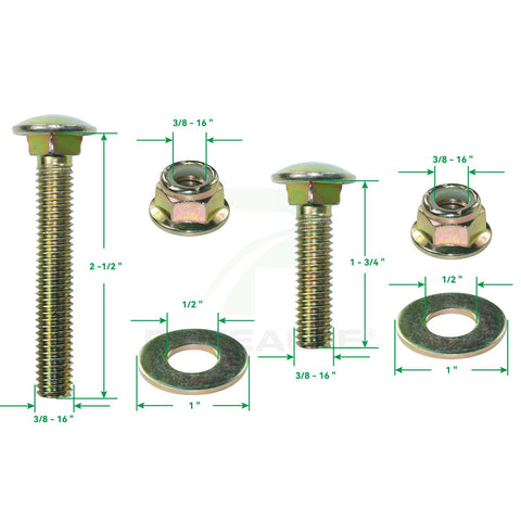 POSEAGLE hardware kit 532194327 carriage bolts and washers for quick installation.