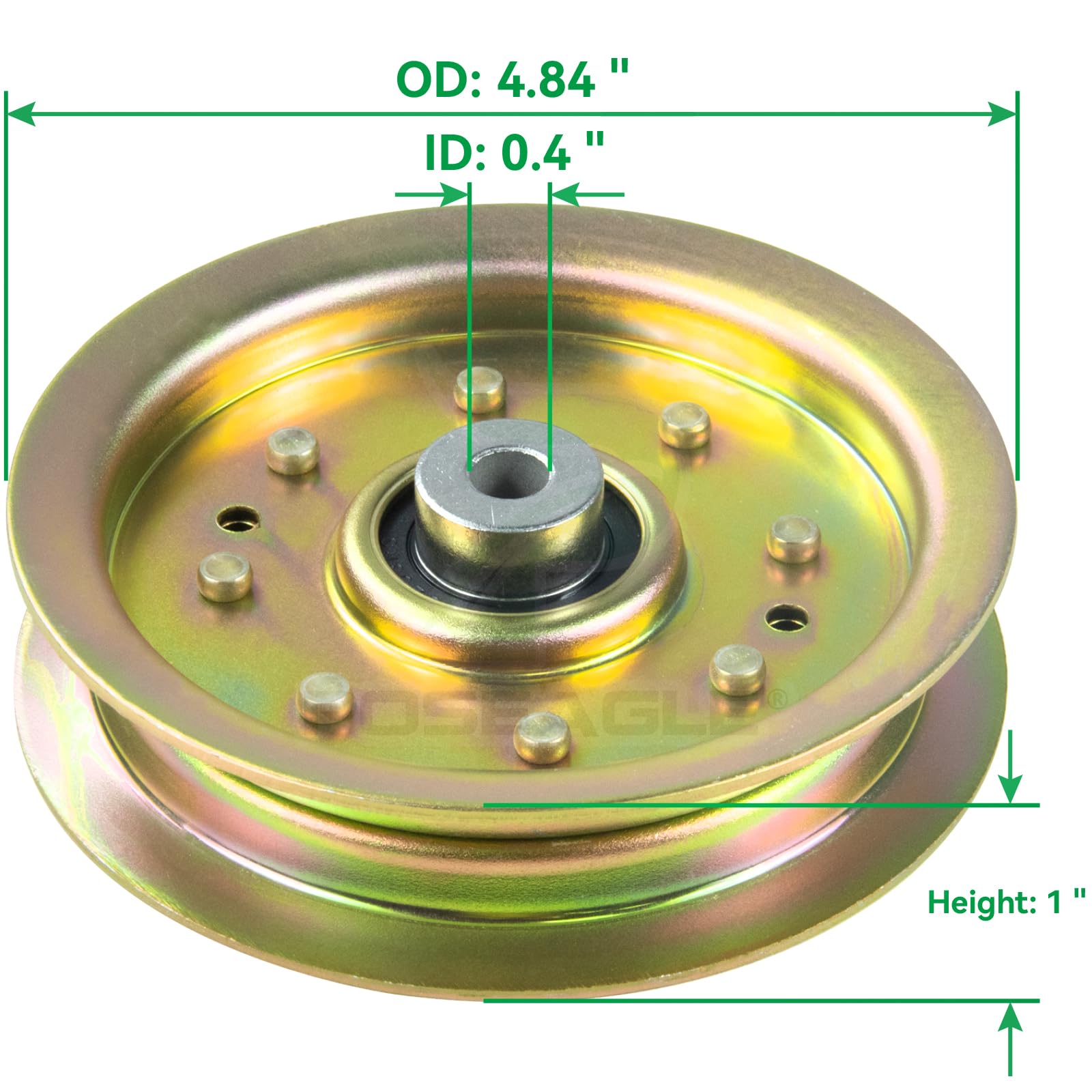 POSEAGLE idler pulley with 4.84-inch outer diameter for precise fit
