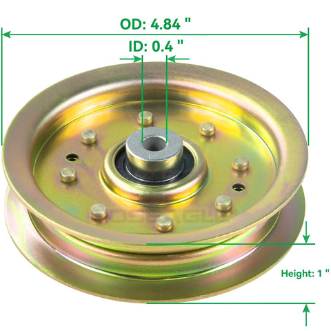POSEAGLE idler pulley with 4.84-inch outer diameter for precise fit