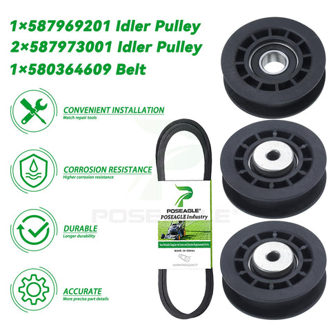 POSEAGLE belt-580364301 compatibility for LC321A and similar mowers with reliable tracking
