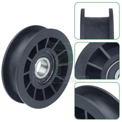 POSEAGLE lawn-tractor idler-pulley assembly enables easy installation.