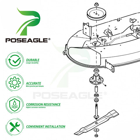 POSEAGLE mower-deck-installation-kit shown for quick upgrades and fewer downtimes