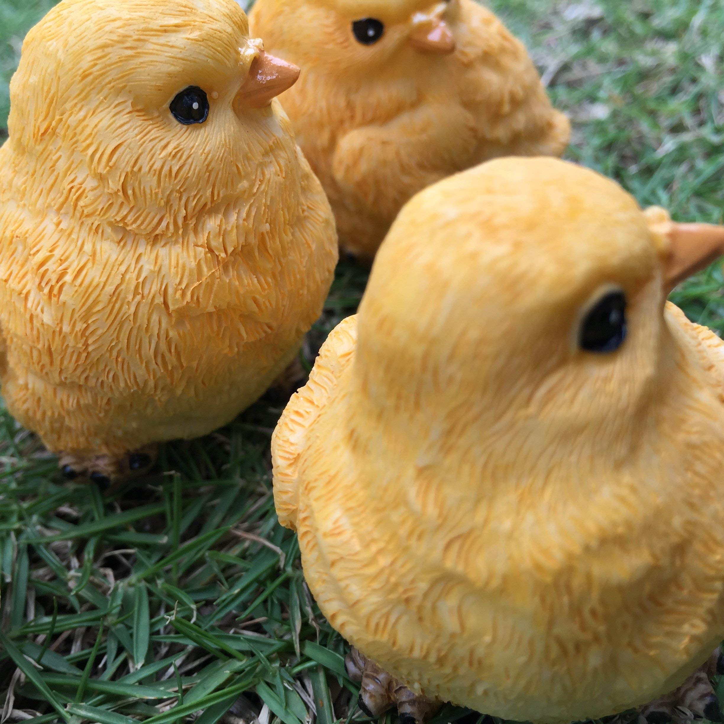 posee cute chick ornaments for patios and lawns
