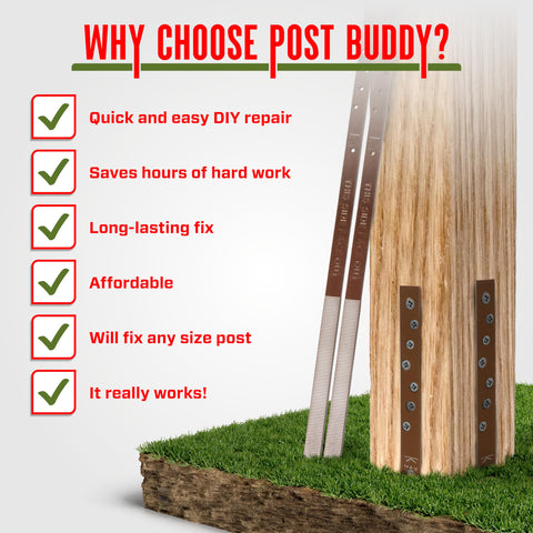 Post Buddy heavy-duty steel construction withstands outdoor weather