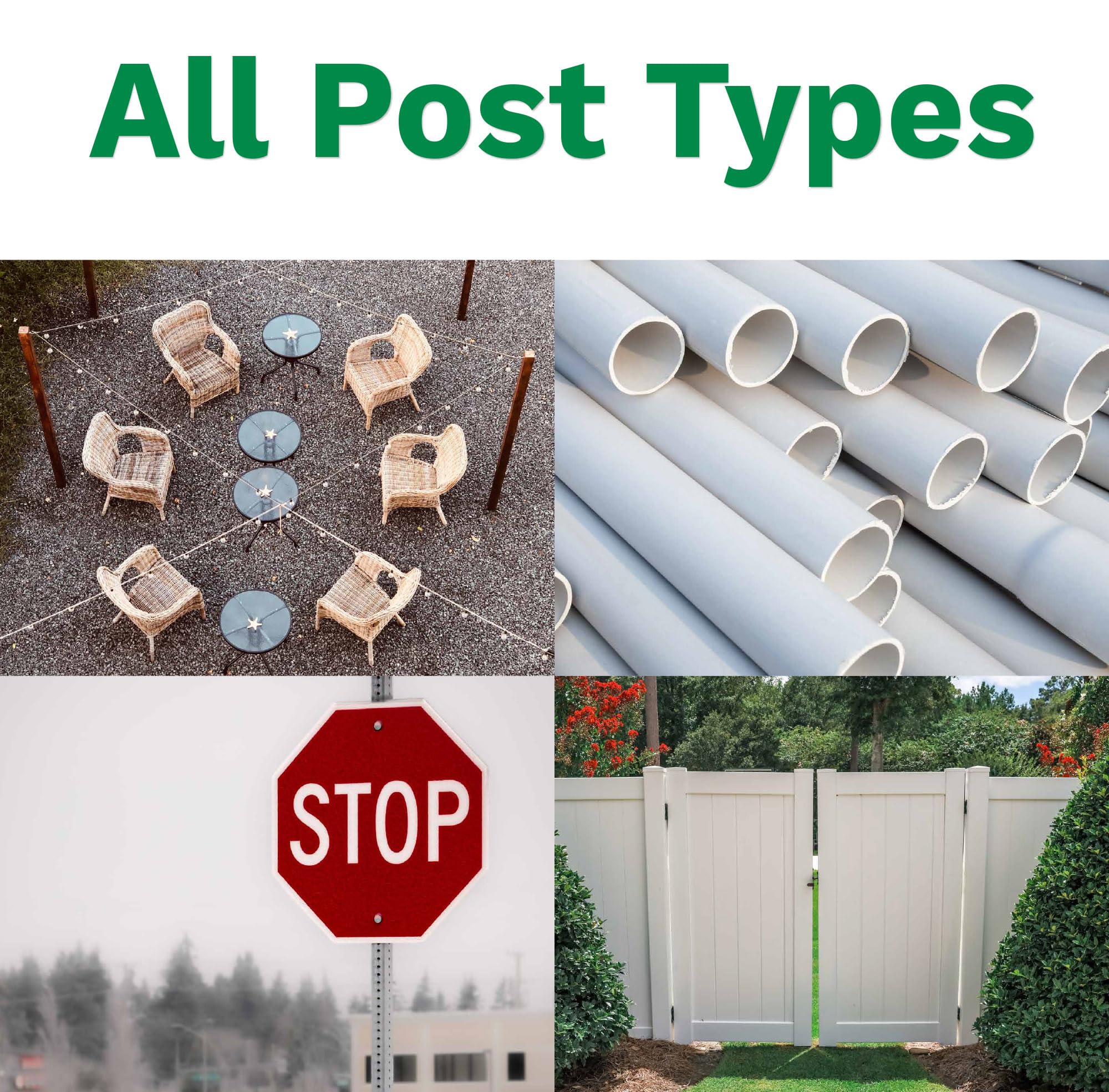 Postloc 1-Post Kit protects wooden posts from rot and rust