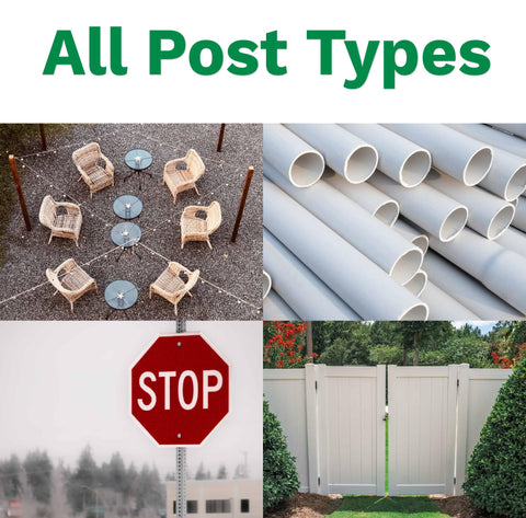 Postloc 1-Post Kit protects wooden posts from rot and rust