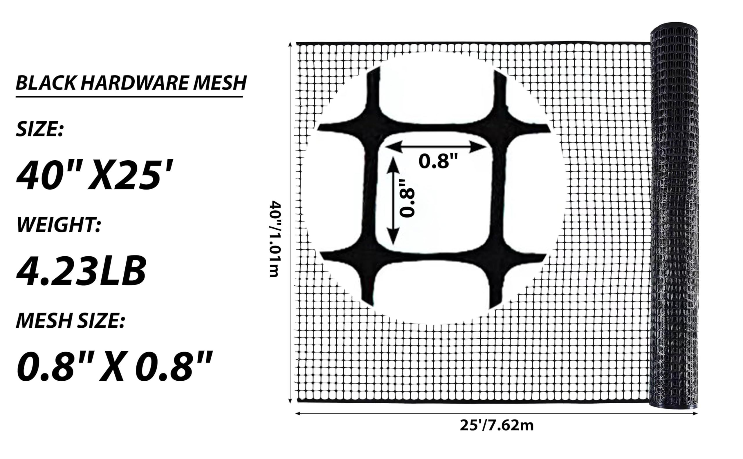 PotatoLife mesh netting used as an animal barrier in a yard setting.