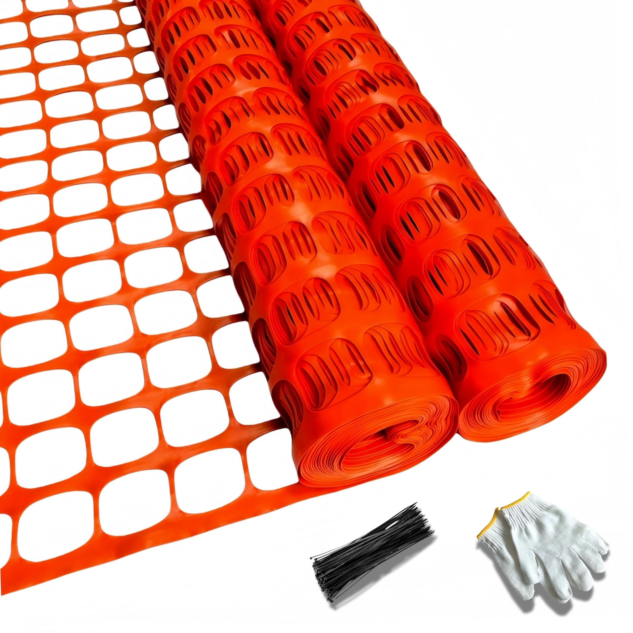 PotatoLife plastic mesh fence roll orange for temporary garden fencing