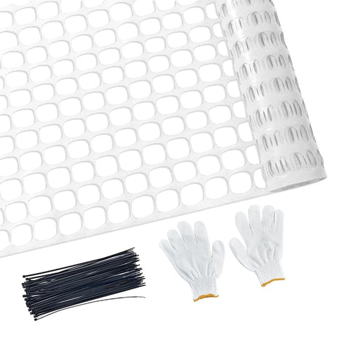 PotatoLife plastic mesh fence roll for garden and temporary barrier use