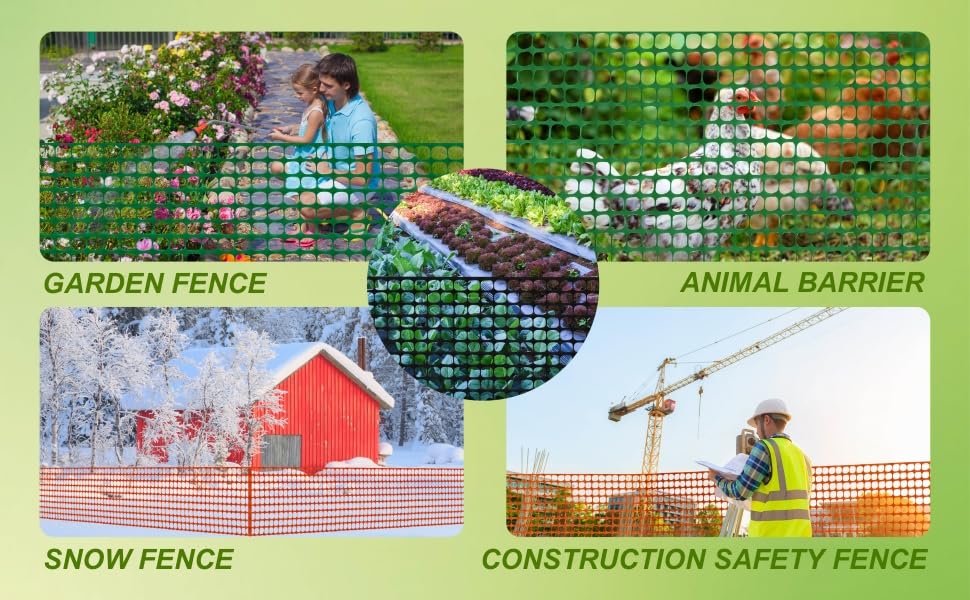 PotatoLife UV-resistant plastic fence withstands sun and weather.