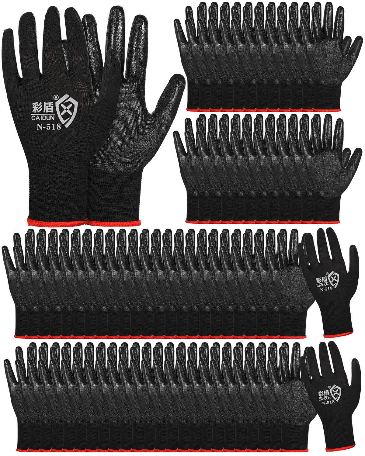 Potchen 72-pair gardening gloves bulk shown for easy restocking and quick access