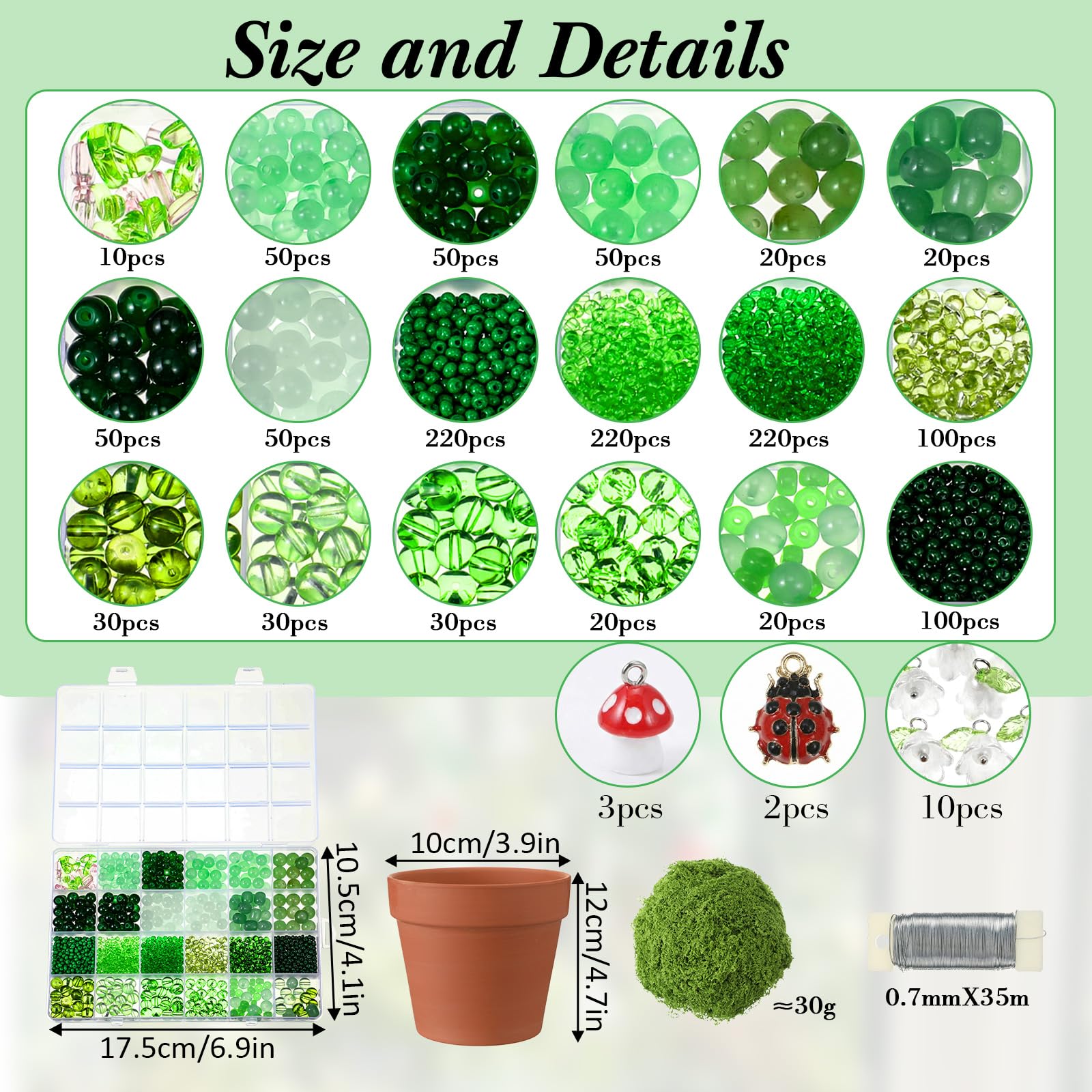 Potchen acrylic tulips and jade beads pack expands color choices for crafts.
