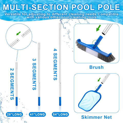 Potchen 17-5 inch pool brush cleans corners, walls, and spa bottoms.