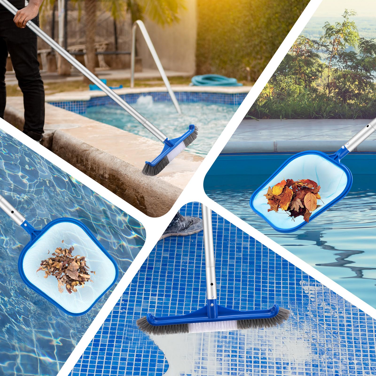 Potchen cleaning set suitable for hot tubs, pools, spas, and ponds.