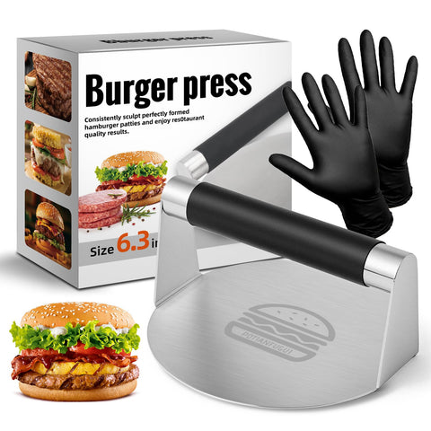 Potianfugui 304 stainless steel smash burger press for even patties and consistent thickness