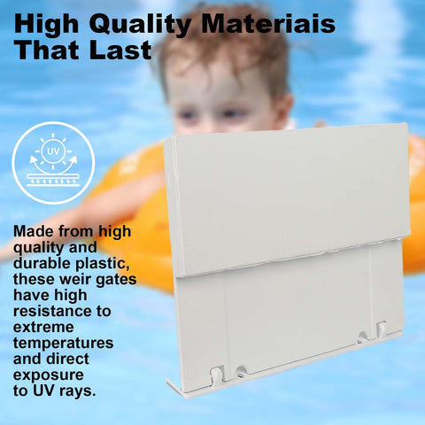 Potiarey ABS gate ensures durable operation in pool environment.