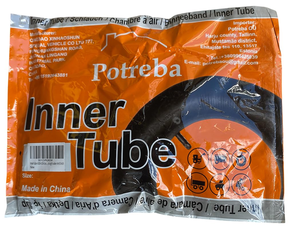 Potreba 8-inch tire tube ready for emergency repair.