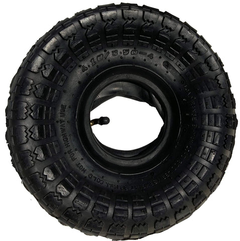 Potreba compatibility: 410/350-4 and 3.00-4 tires on 10-inch wheels.