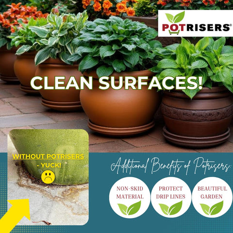POTRISERS easily fits pre-planted pots for quick setup.
