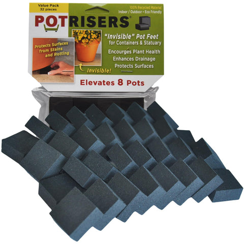 Potrisers standard 32-pack invisible pot feet lift planters for better drainage.