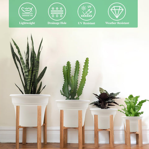 Pottiffe 10-inch terracotta plastic pot blends warmth with durability.