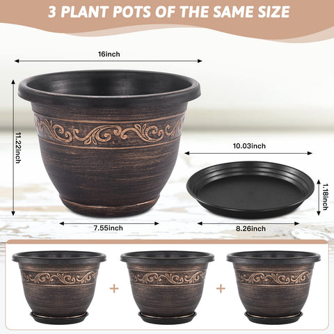 Pottiffe lightweight resin planter easy to move and reposition