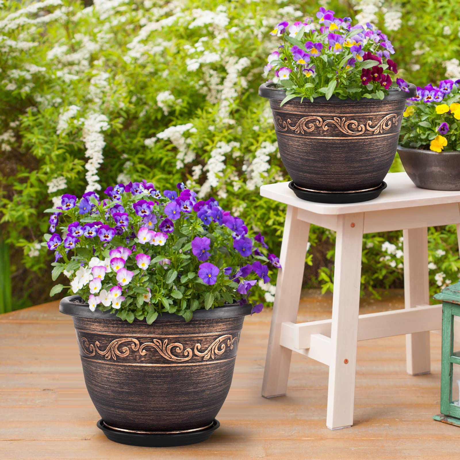 Pottiffe planter on a windowsill with lush greenery for space-saving decor