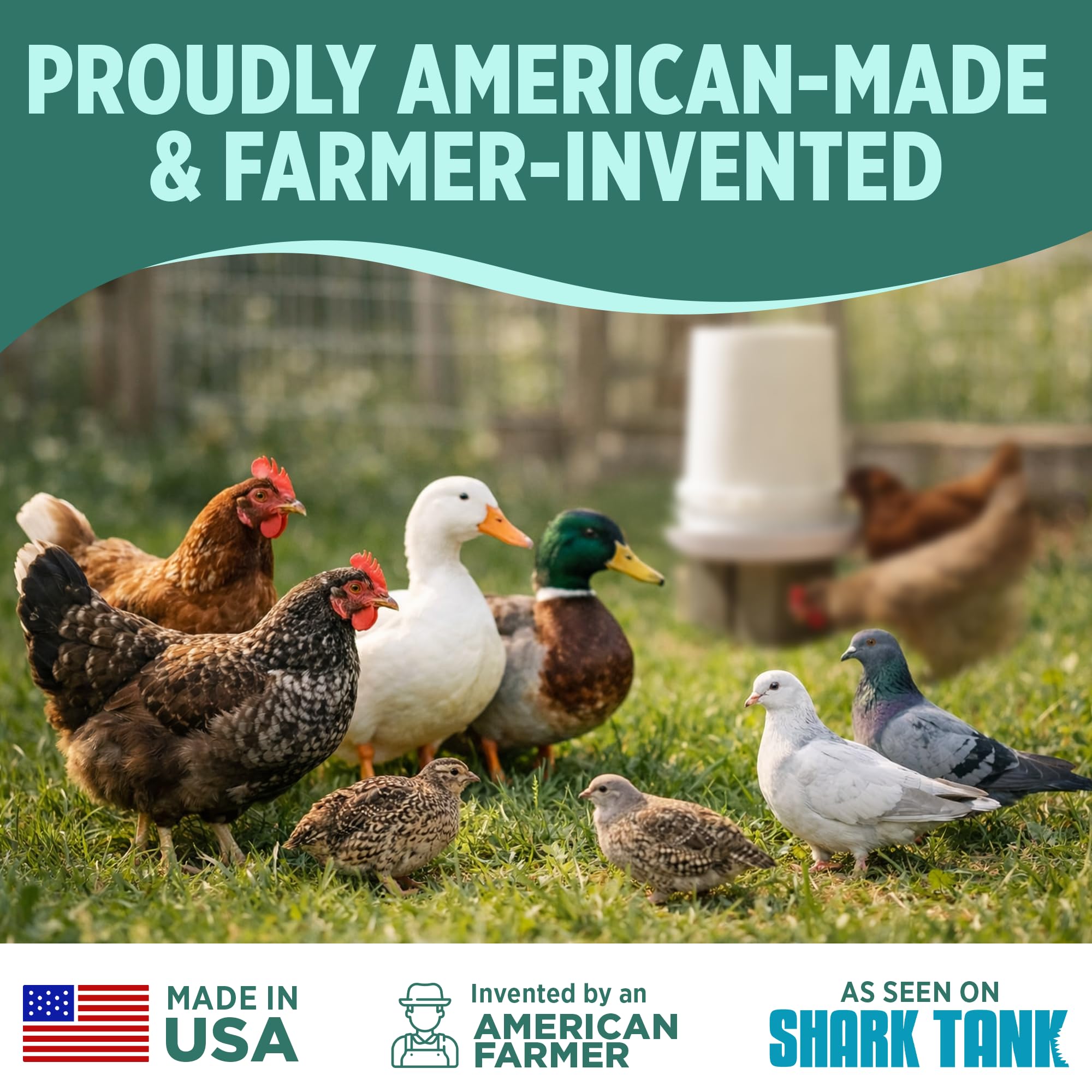 Poultry Pro Waterer helps keep the coop cleaner with reduced water waste.