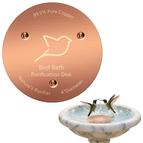 POUMEE Bird Bath Copper Disk, 1mm thick, ensures stable water contact for birds.