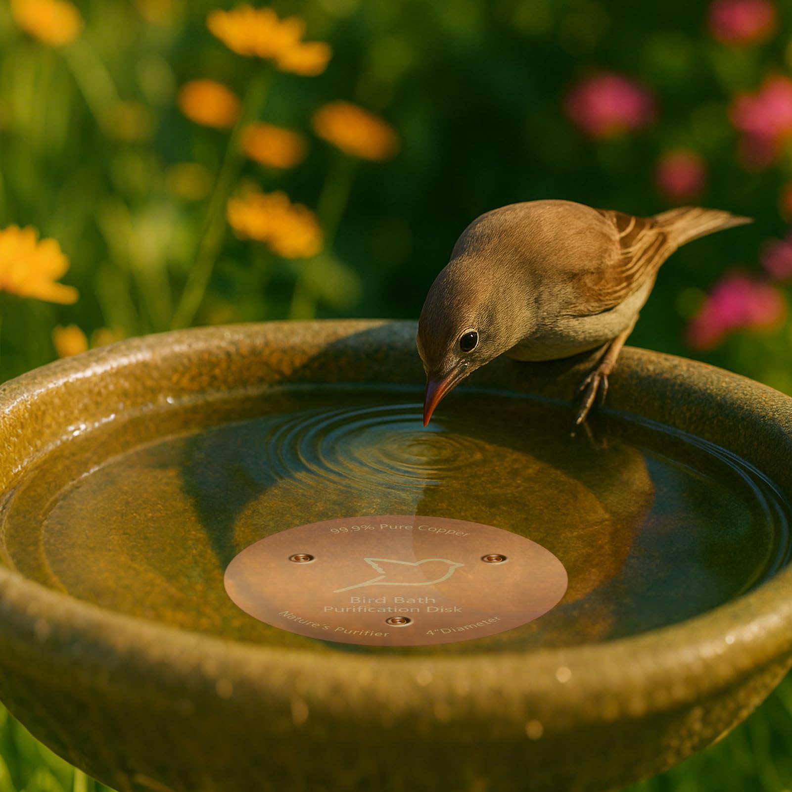 POUMEE 1mm copper disk maintains water contact without chemicals