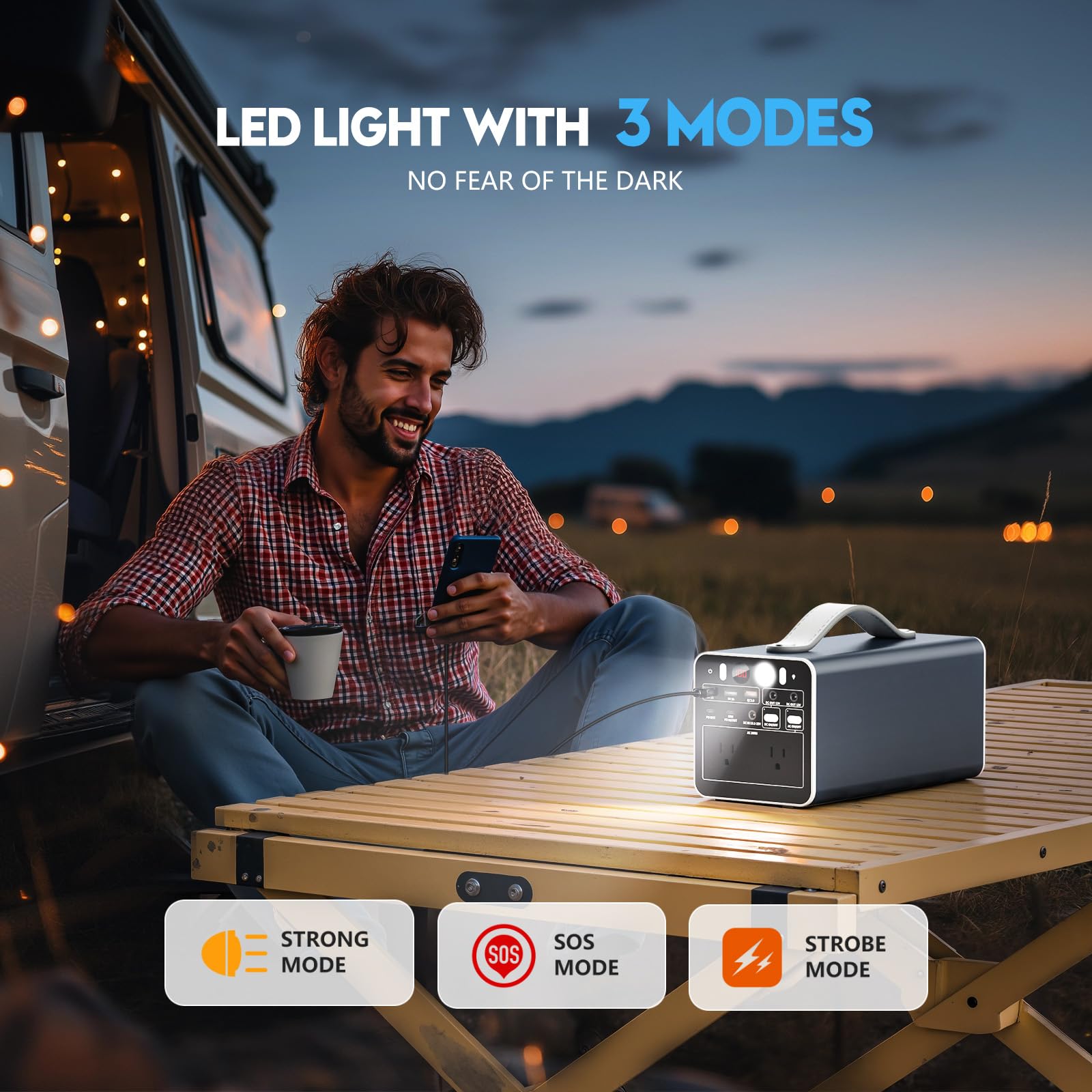 Powdeom 300W portable power station includes DC adapter and manual