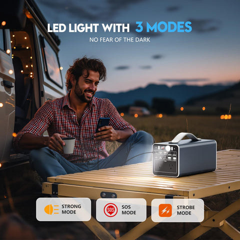 Powdeom 300W portable power station includes DC adapter and manual