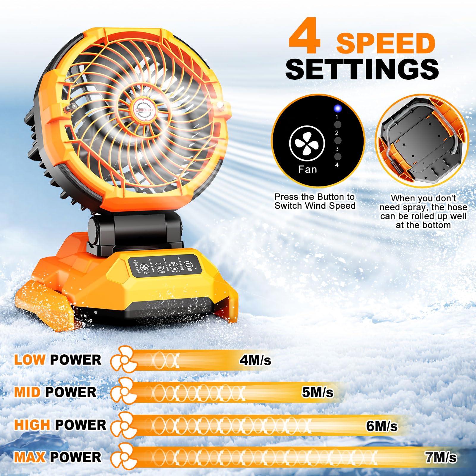 Powdeom dual-end nozzle close-up for stronger mist
