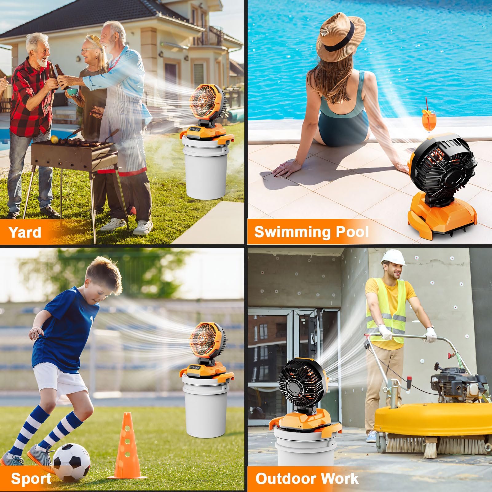 Powdeom water tank compatibility for 10–13 inch buckets